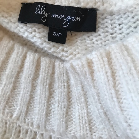Cream LILY Morgan Ruffled shoulder Sweater - Picture 7 of 7